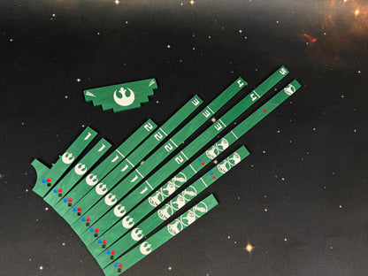 SW Armada Rulers Full set: Laser Cut Acrylic Range and Speed Set