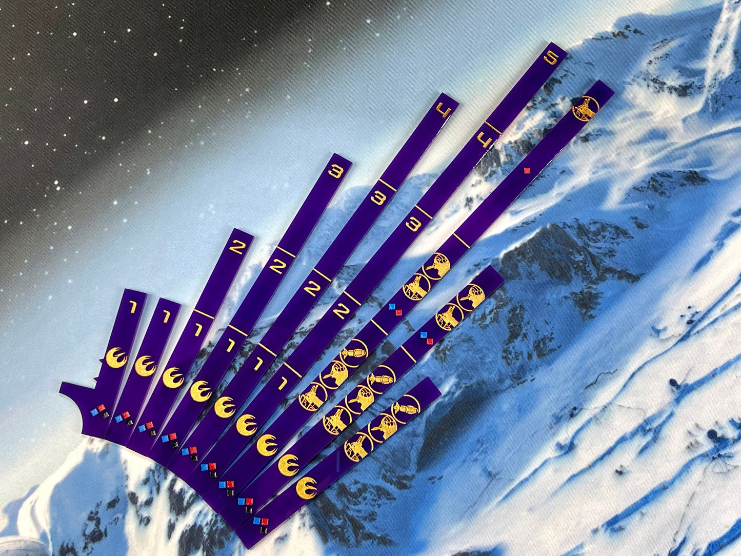 SW Armada Rulers Full set: Laser Cut Acrylic Range and Speed Set