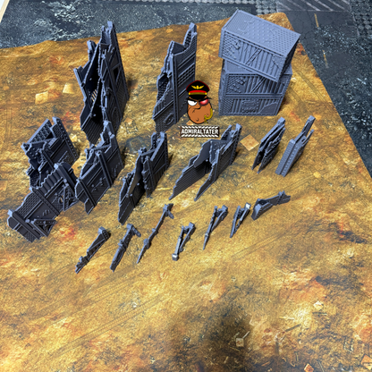 11th Edition Official layout compatible Folding Terrain Set - Multiple Themes available