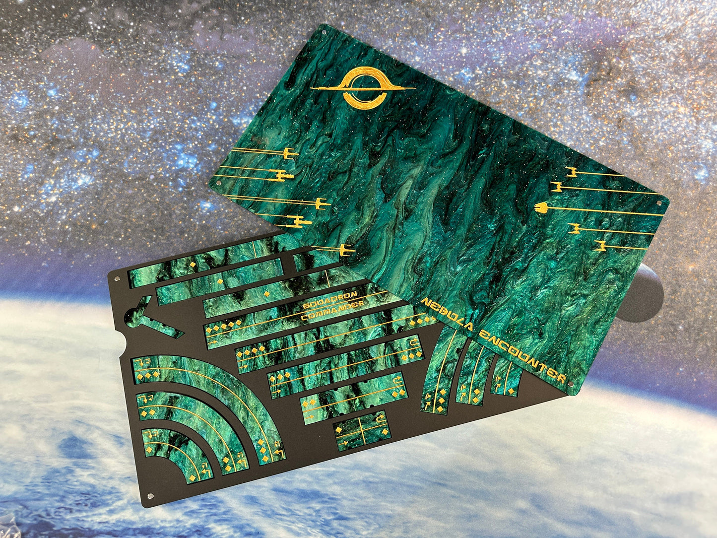 Fighters Clash Pearl Template Tray with ALL-Acrylic Templates for Second Edition