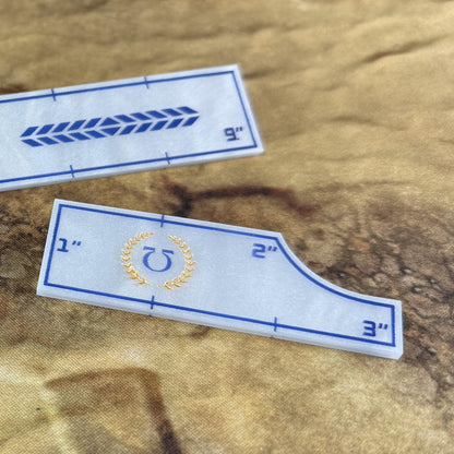 11th Edition Pearl Acrylic Combat Gauge Set with Faction Designs for 40k Wargaming