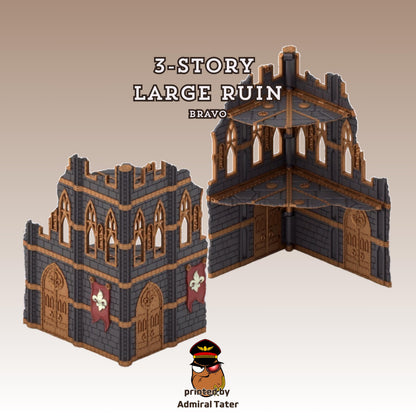 11th Edition Holy Battle Nun Terrain Set - Folding Sci-Fi Wargame Scenery - High Durability PLA+ 2.0 Tabletop Ruins