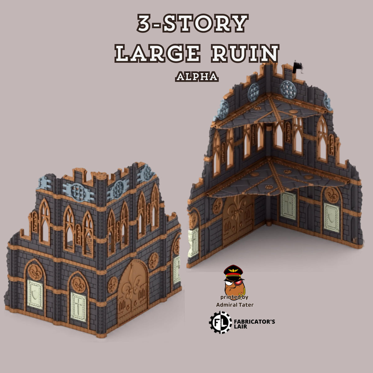 11th Edition Holy Battle Nun Terrain Set - Folding Sci-Fi Wargame Scenery - High Durability PLA+ 2.0 Tabletop Ruins