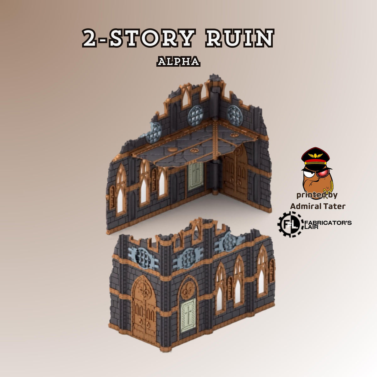 11th Edition Holy Battle Nun Terrain Set - Folding Sci-Fi Wargame Scenery - High Durability PLA+ 2.0 Tabletop Ruins