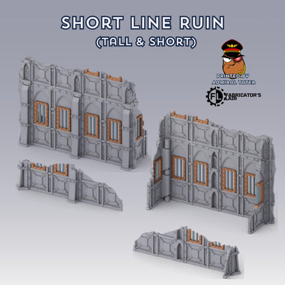 11th Edition Armored Fortress Ruins Terrain Set - Folding Sci-Fi Wargame Scenery - High Durability PLA+ 2.0 Tabletop Ruins