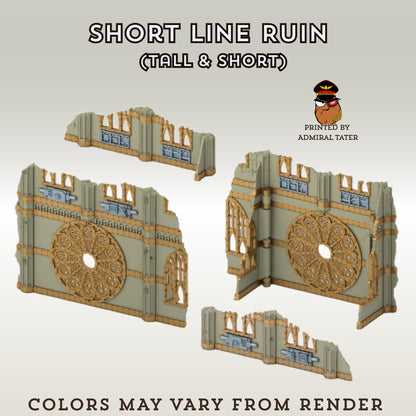 11th Edition Gothic Ruined City Terrain Set - Folding Sci-Fi Wargame Scenery - High Durability PLA+ 2.0 Tabletop Ruins