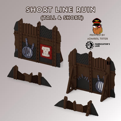 11th Edition Greenskin Scrap Ruins Terrain Set - Folding Sci-Fi Wargame Scenery - High Durability PLA+ 2.0 Tabletop Ruins