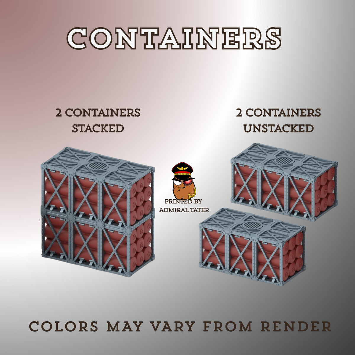 11th Edition Industrial Ruins Terrain Set - Folding Sci-Fi Wargame Scenery - High Durability PLA+ 2.0 Tabletop Ruins