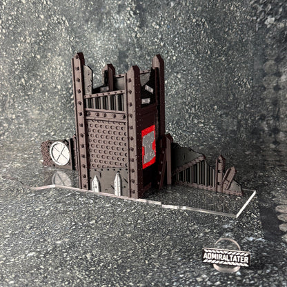 11th Edition Greenskin Scrap Ruins Terrain Set - Folding Sci-Fi Wargame Scenery - High Durability PLA+ 2.0 Tabletop Ruins