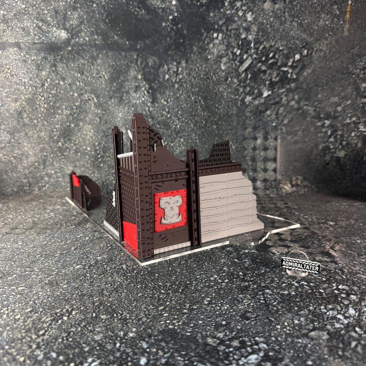 11th Edition Greenskin Scrap Ruins Terrain Set - Folding Sci-Fi Wargame Scenery - High Durability PLA+ 2.0 Tabletop Ruins