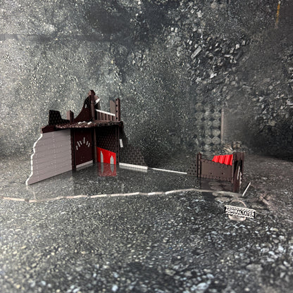 11th Edition Greenskin Scrap Ruins Terrain Set - Folding Sci-Fi Wargame Scenery - High Durability PLA+ 2.0 Tabletop Ruins