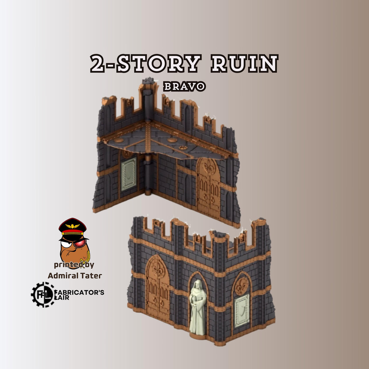 11th Edition Holy Battle Nun Terrain Set - Folding Sci-Fi Wargame Scenery - High Durability PLA+ 2.0 Tabletop Ruins