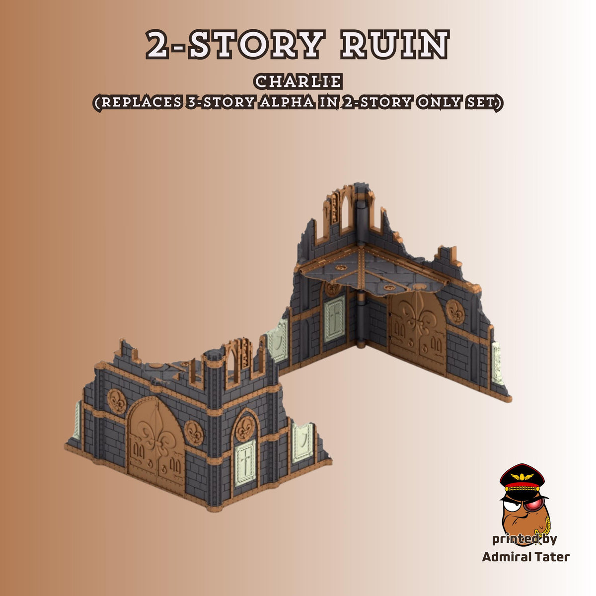11th Edition Holy Battle Nun Terrain Set - Folding Sci-Fi Wargame Scenery - High Durability PLA+ 2.0 Tabletop Ruins