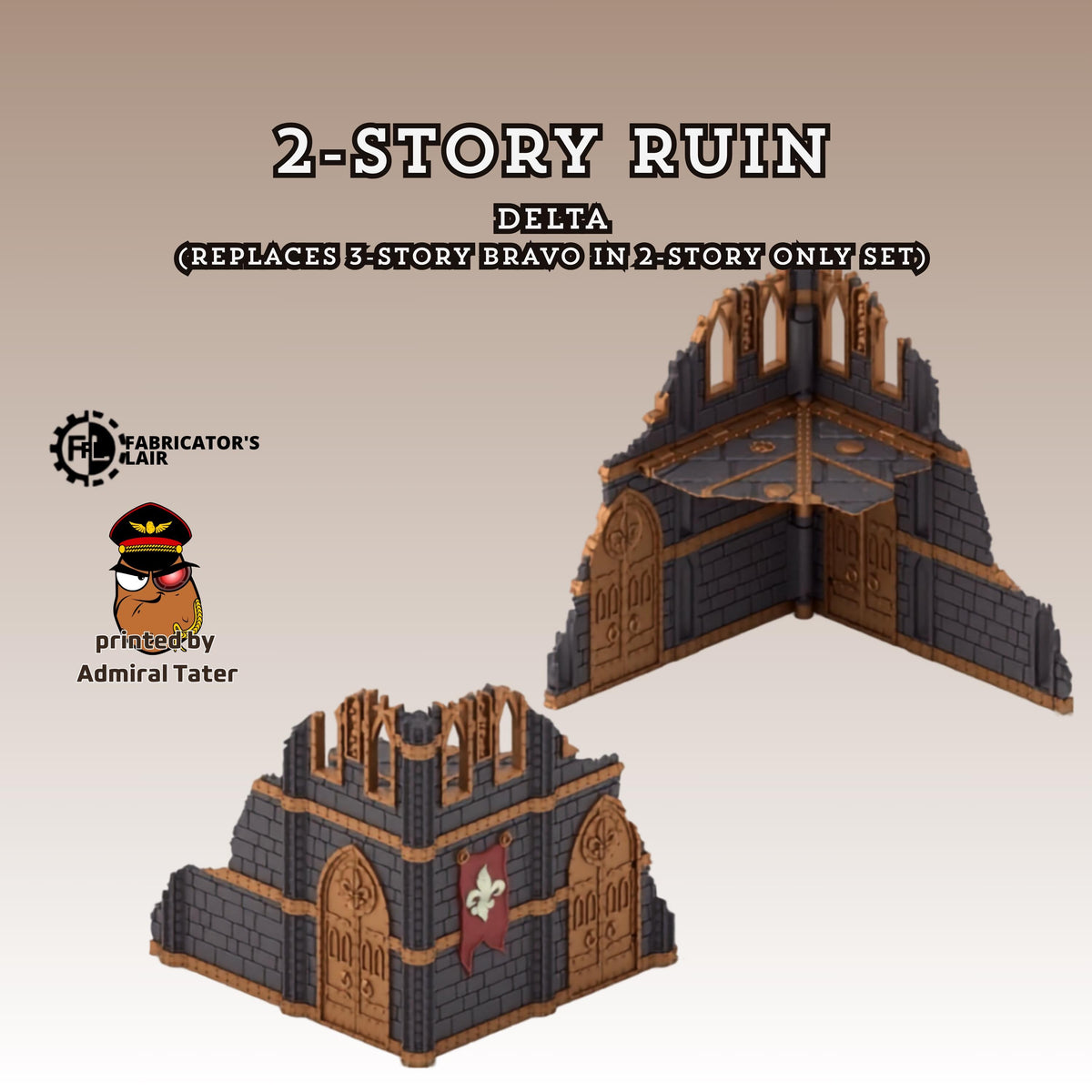 11th Edition Holy Battle Nun Terrain Set - Folding Sci-Fi Wargame Scenery - High Durability PLA+ 2.0 Tabletop Ruins