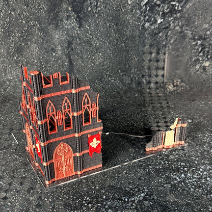 11th Edition Holy Battle Nun Terrain Set - Folding Sci-Fi Wargame Scenery - High Durability PLA+ 2.0 Tabletop Ruins