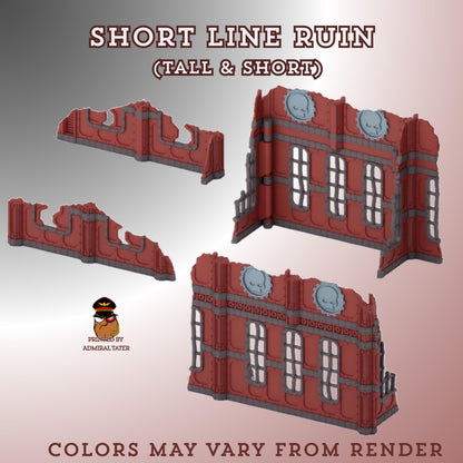 11th Edition Industrial Ruins Terrain Set - Folding Sci-Fi Wargame Scenery - High Durability PLA+ 2.0 Tabletop Ruins