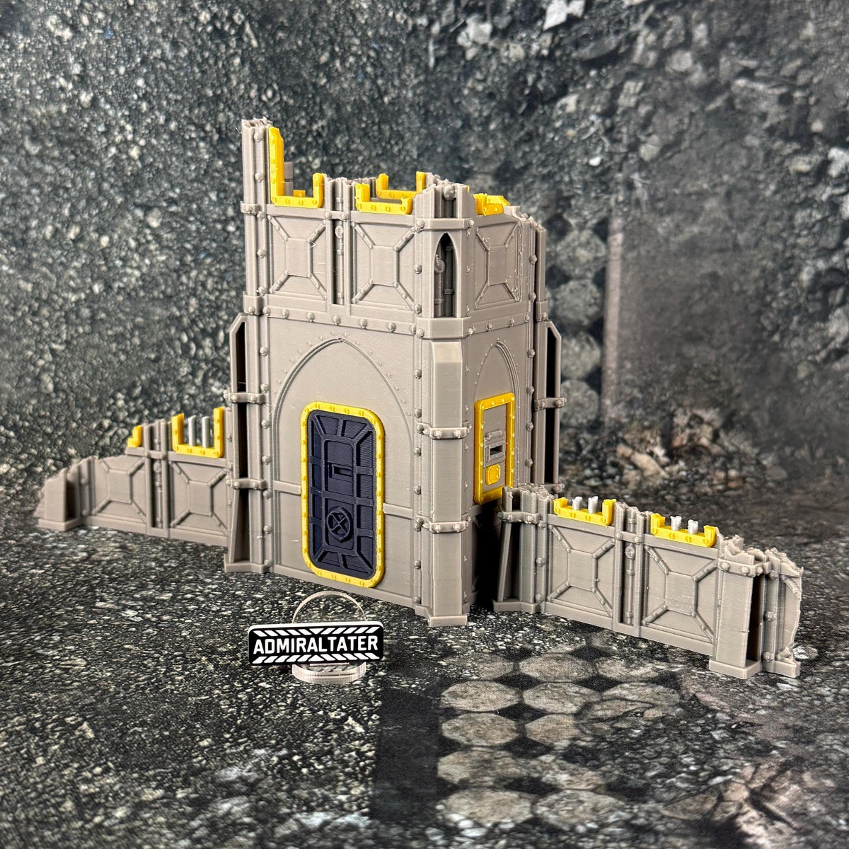 11th Edition Armored Fortress Ruins Terrain Set - Folding Sci-Fi Wargame Scenery - High Durability PLA+ 2.0 Tabletop Ruins