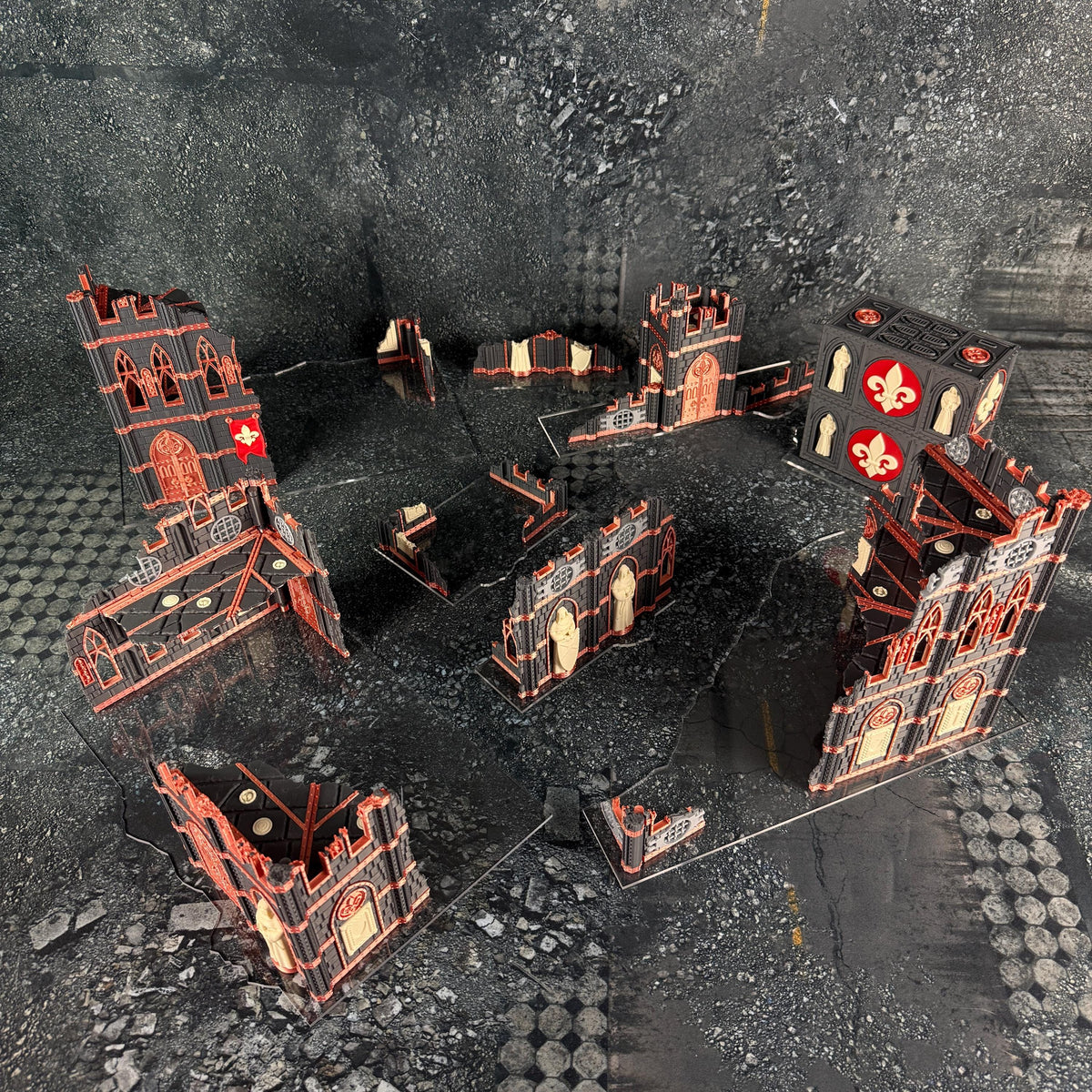 11th Edition Holy Battle Nun Terrain Set - Folding Sci-Fi Wargame Scenery - High Durability PLA+ 2.0 Tabletop Ruins