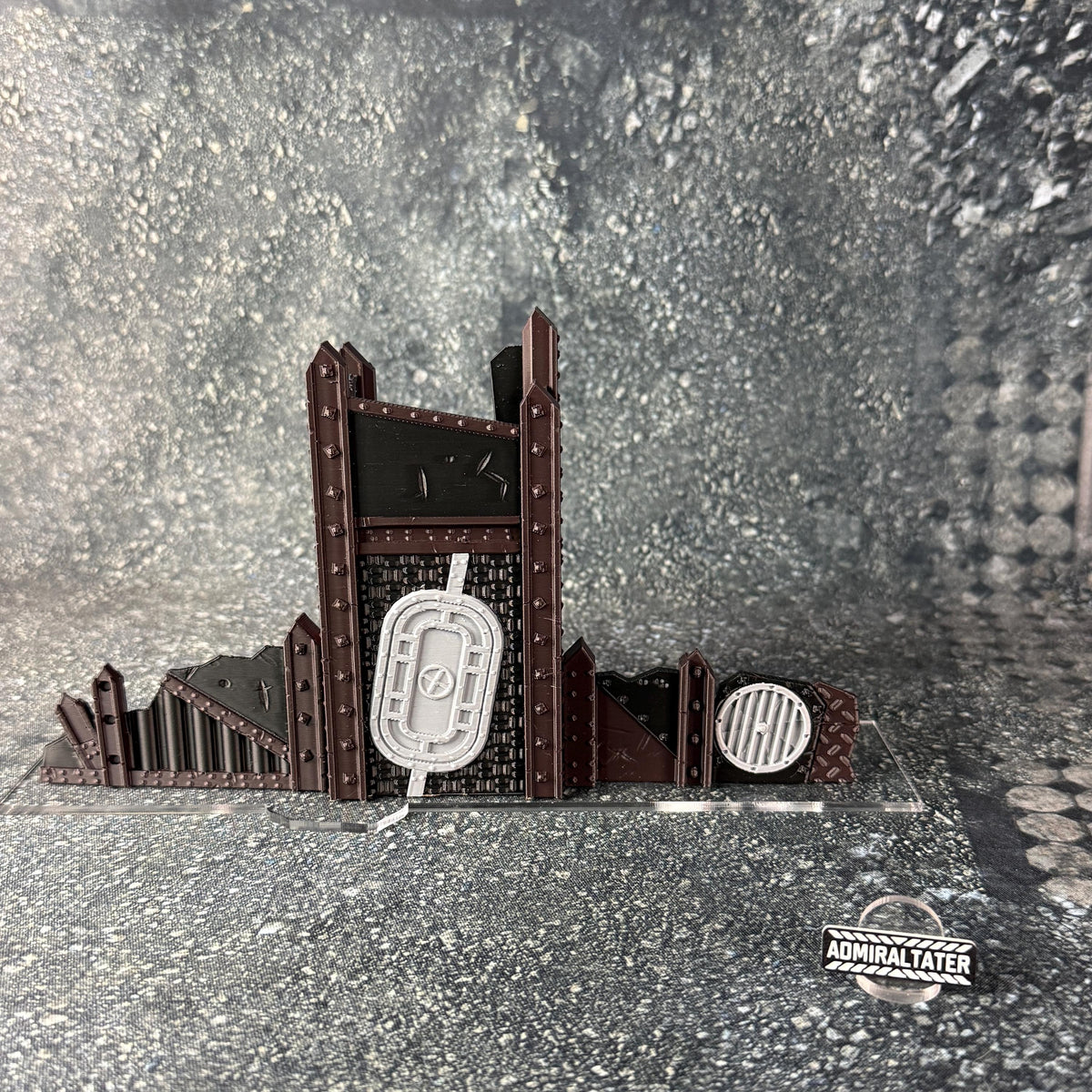 11th Edition Greenskin Scrap Ruins Terrain Set - Folding Sci-Fi Wargame Scenery - High Durability PLA+ 2.0 Tabletop Ruins