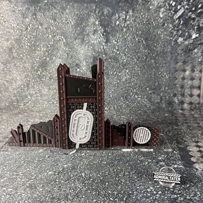 11th Edition Greenskin Scrap Ruins Terrain Set - Folding Sci-Fi Wargame Scenery - High Durability PLA+ 2.0 Tabletop Ruins