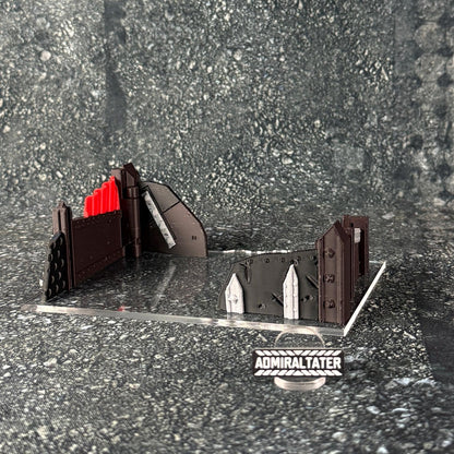 11th Edition Greenskin Scrap Ruins Terrain Set - Folding Sci-Fi Wargame Scenery - High Durability PLA+ 2.0 Tabletop Ruins