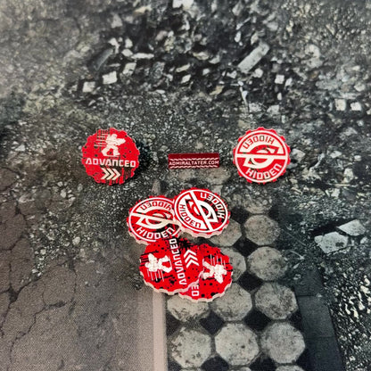 11th Edition Hidden 28mm acrylic tokens - Set of 6