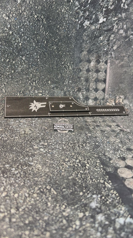 Magnetic Combat Gauge Set, Movement Gauge Set, Measurement Tool with Faction Designs