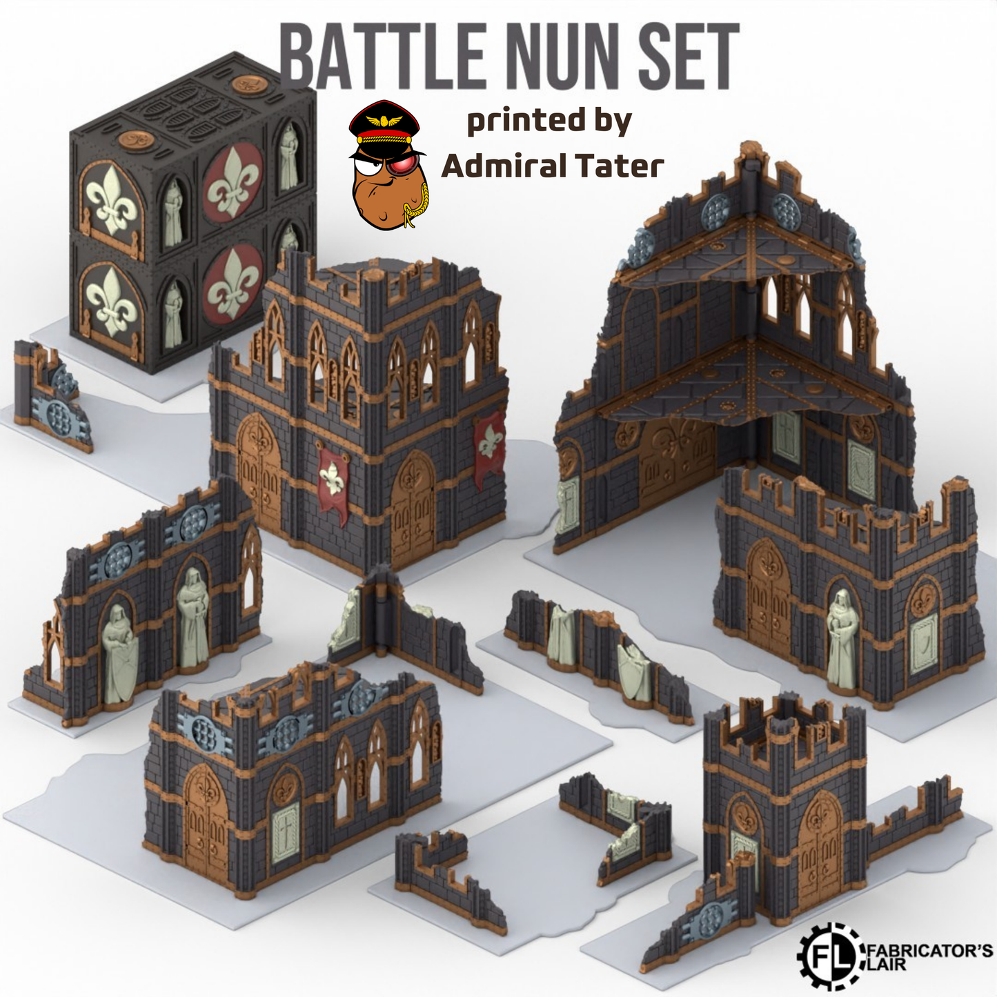 11th Edition Official layout compatible Folding Terrain Set - Multiple Themes available