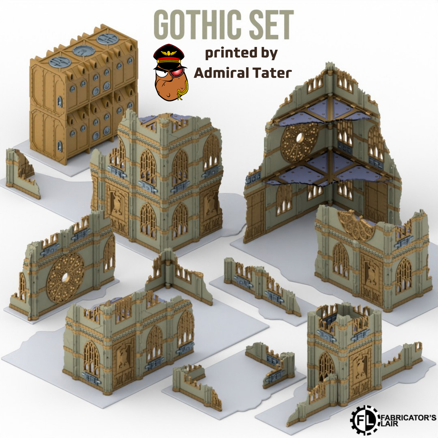11th Edition Official layout compatible Folding Terrain Set - Multiple Themes available