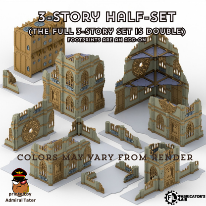 11th Edition Folding Terrain Set - Official Layout compatible- Multiple Themes available
