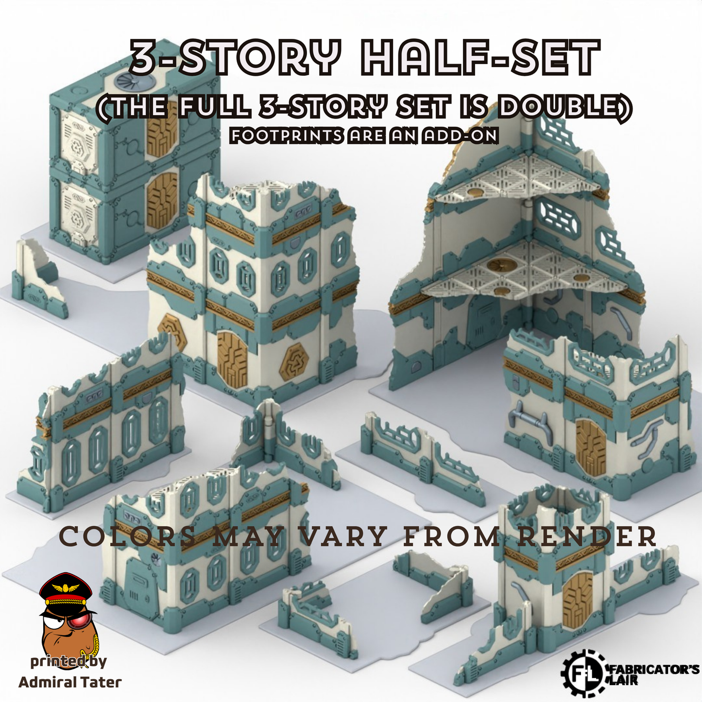 11th Edition Folding Terrain Set - Official Layout compatible- Multiple Themes available