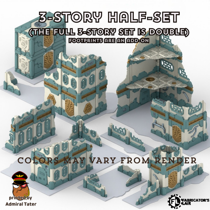 11th Edition Folding Terrain Set - Official Layout compatible- Multiple Themes available